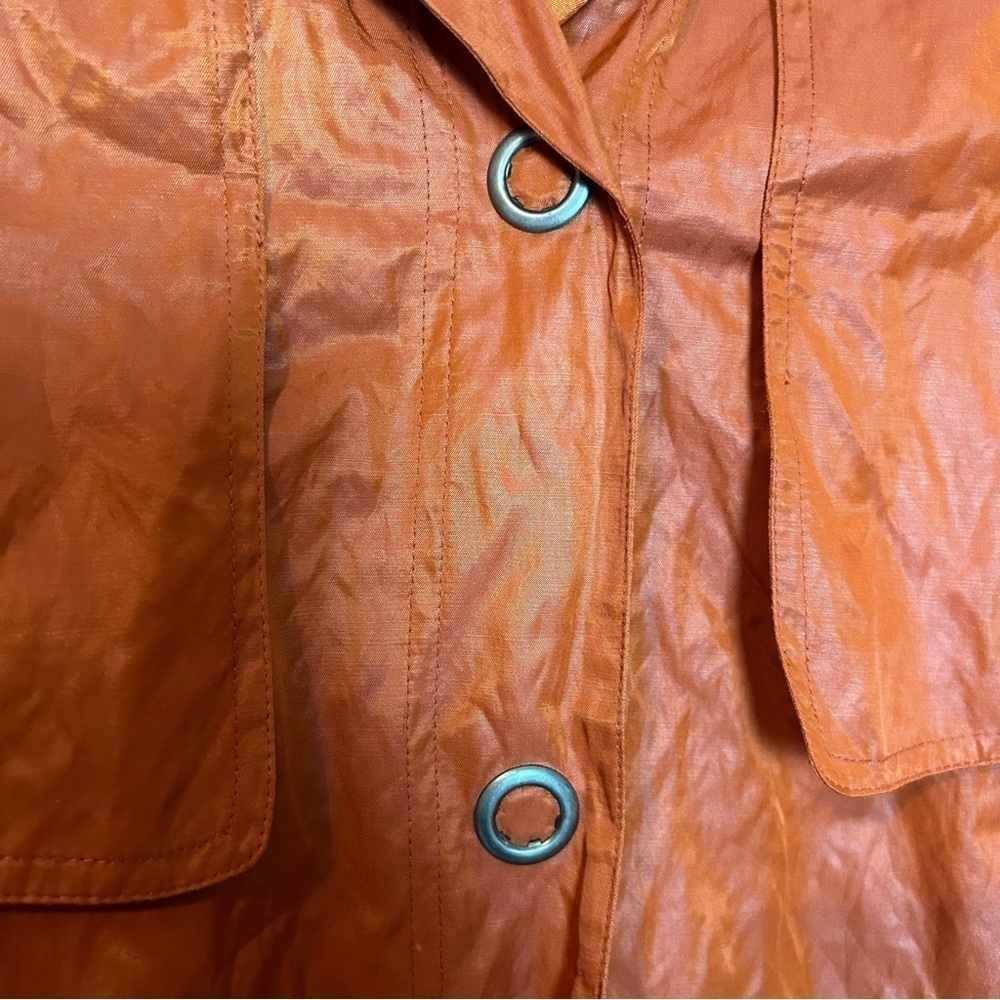 Chico’s Simple Sport Anna In Tiger Lily Orange Color Utility Style Jacket - Picture 11 of 16